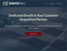 Tablet Screenshot of dedicatedemails.com